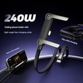 240W 2-in-1 C to C Fast Charging Cable with Phone Stand