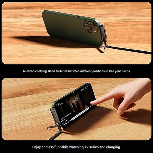 240W 2-in-1 C to C Fast Charging Cable with Phone Stand